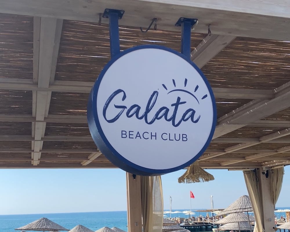 Beach club sign