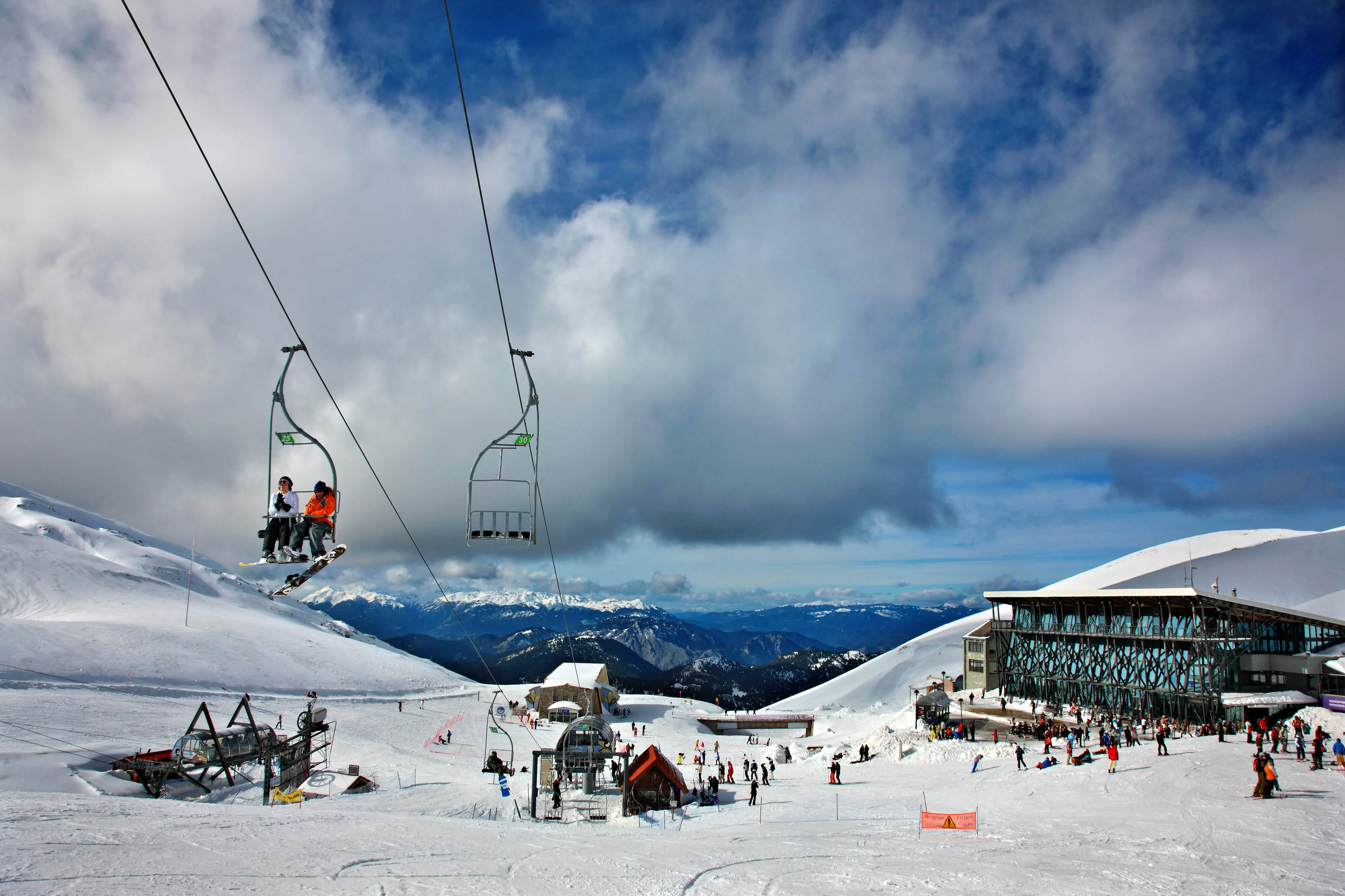MOUNT PARNASSUS, GREECE- January 23, 2013. Kellaria ski center, Mt. Parnassus (close to Arachova and Delphi) , Viotia (also known as "Boeotia") prefecture, Central Greece License Type: media Download Time: 2023-01-11T03:24:11.000Z User: aomi.ito_lonelyplanet Is Editorial: Yes purchase_order: 